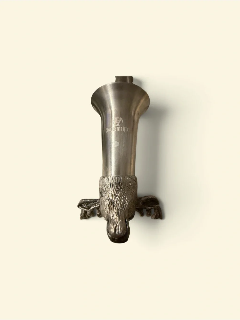 Set of 4 Jäegermeister Pewter Stag Head Shot Glasses